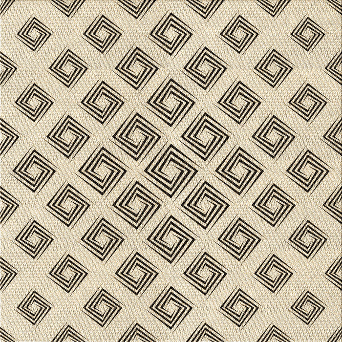 Round Machine Washable Transitional Brown Rug, wshpat143brn