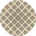 Square Patterned Brown Rug, pat143brn