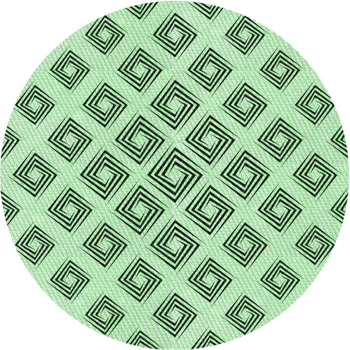 Square Patterned Mint Green Rug, pat143grn