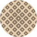 Square Patterned Light Brown Rug, pat143org