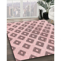 Patterned Light Rose Pink Rug, pat143rd