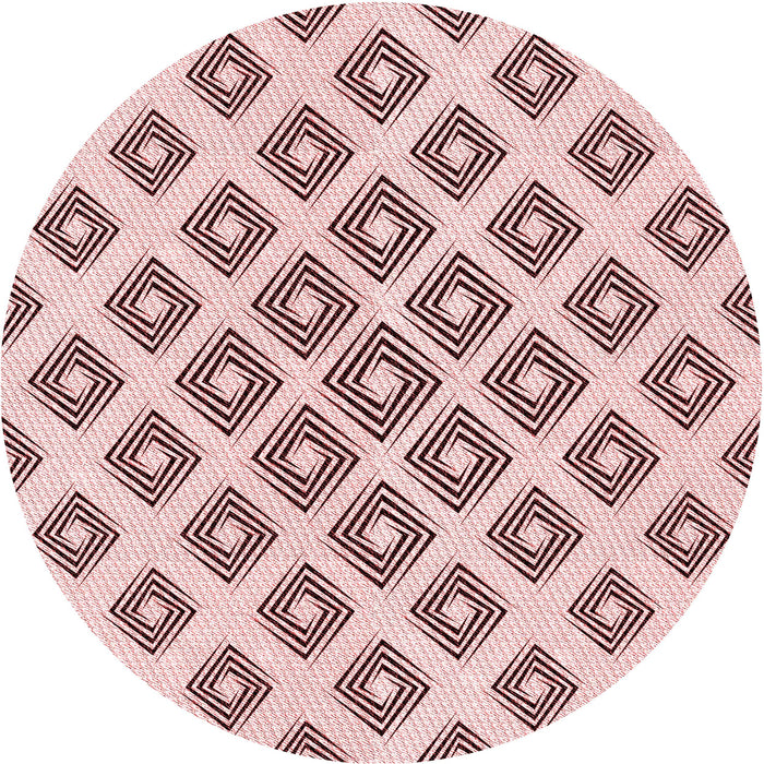 Square Patterned Light Rose Pink Rug, pat143rd