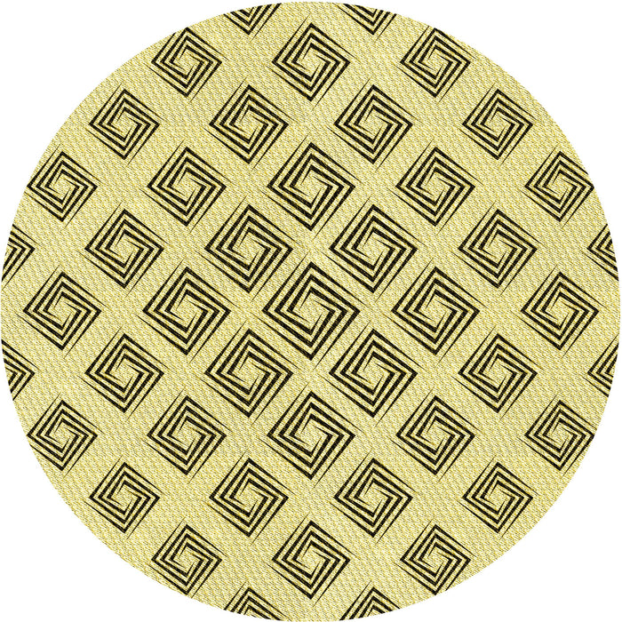 Square Patterned Sun Yellow Rug, pat143yw
