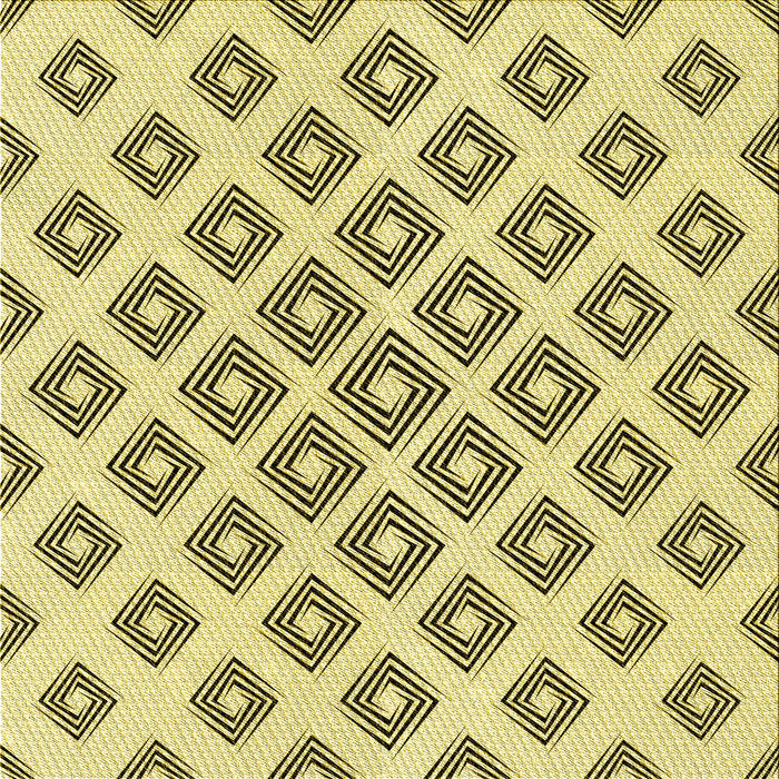 Round Patterned Sun Yellow Rug, pat143yw