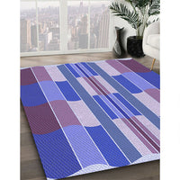 Patterned Amethyst Purple Rug, pat1430blu