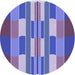 Square Patterned Amethyst Purple Rug, pat1430blu