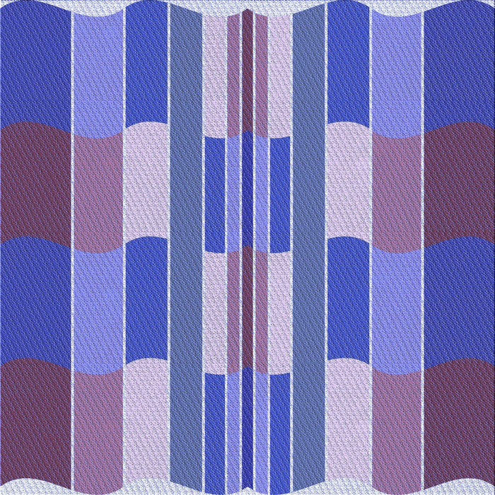 Round Machine Washable Transitional Amethyst Purple Rug, wshpat1430blu