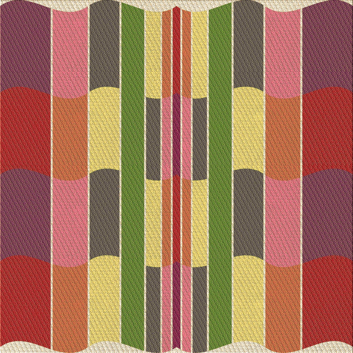 Round Patterned Red Rug, pat1430brn