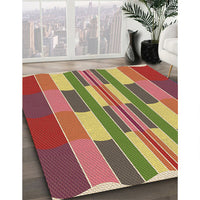 Patterned Red Rug, pat1430brn