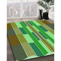 Patterned Green Rug, pat1430grn