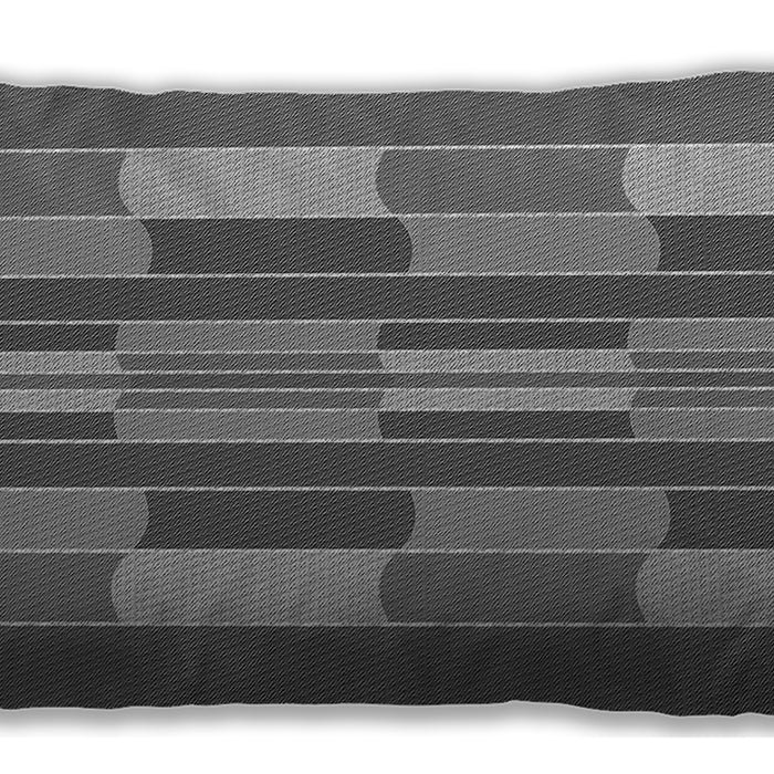 Patterned Rectangular Gray Lumbar Throw Pillow, 13 inch by 19 inch, lbpat1430gry