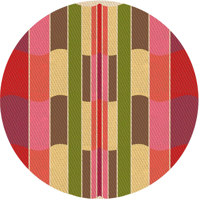 Square Patterned Bronze Brown Rug, pat1430org