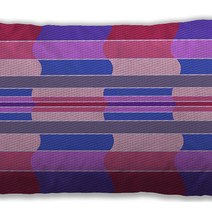 Patterned Rectangular Medium Violet Red Pink Lumbar Throw Pillow, 13 inch by 19 inch, lbpat1430pur