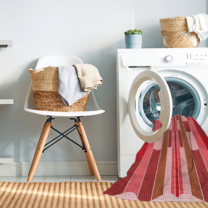 Machine Washable Transitional Red Rug in a Washing Machine, wshpat1430rd