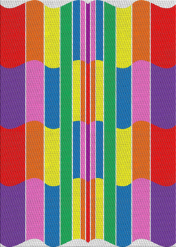 Patterned Pink Violet Pink Modern Rug, pat1430