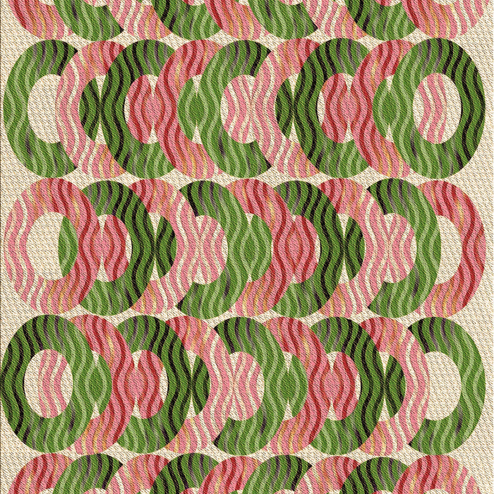 Patterned Chestnut Red Rug, pat1431brn