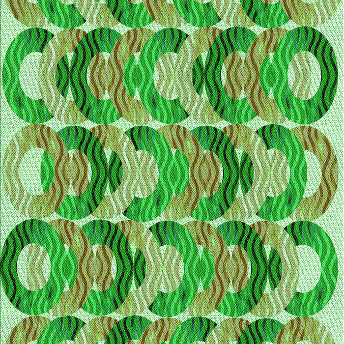 Patterned Dark Lime Green Rug, pat1431grn