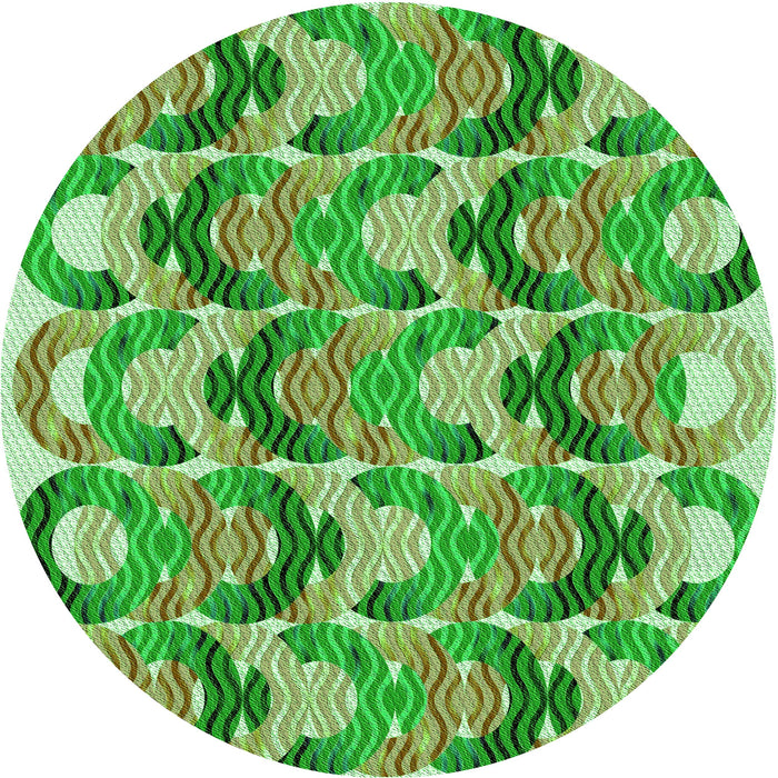 Square Machine Washable Transitional Dark Lime Green Rug in a Living Room, wshpat1431grn