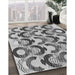 Patterned Platinum Silver Gray Rug in Family Room, pat1431gry