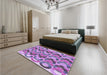 Patterned Orchid Purple Rug in a Bedroom, pat1431pur