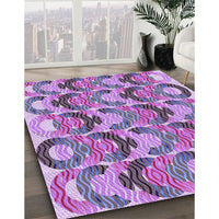 Patterned Orchid Purple Rug, pat1431pur