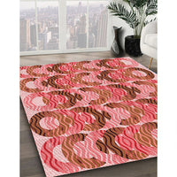 Patterned Red Rug, pat1431rd