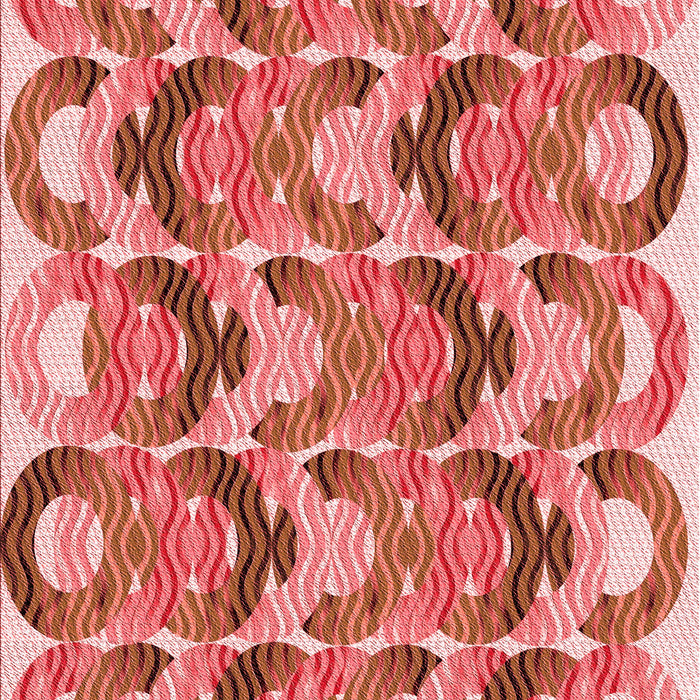 Patterned Red Rug, pat1431rd