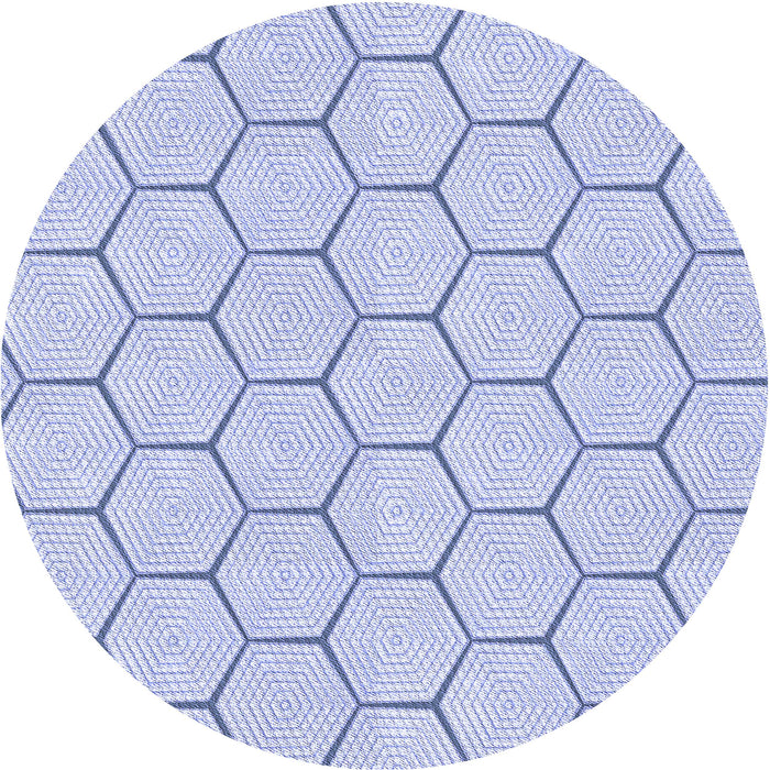 Square Patterned Sky Blue Rug, pat1432blu