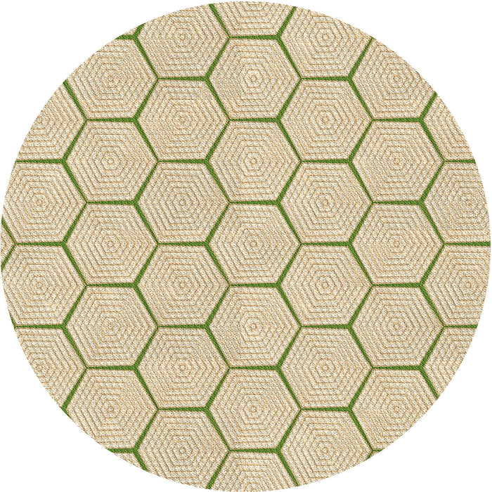 Square Patterned Golden Blonde Gold Rug, pat1432brn