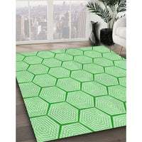 Patterned Green Rug, pat1432grn