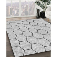 Patterned Platinum Gray Rug, pat1432gry