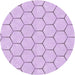 Square Patterned Orchid Purple Rug, pat1432pur