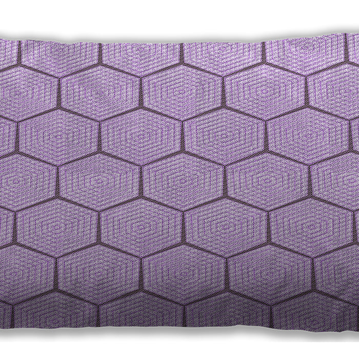 Patterned Rectangular Orchid Purple Lumbar Throw Pillow, 13 inch by 19 inch, lbpat1432pur
