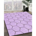 Patterned Orchid Purple Rug in Family Room, pat1432pur