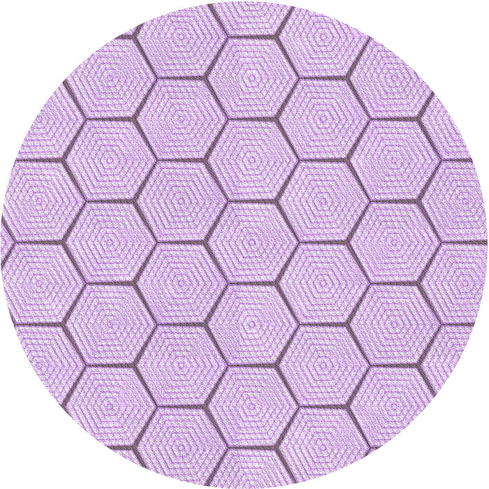 Square Machine Washable Transitional Orchid Purple Rug in a Living Room, wshpat1432pur