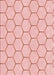 Patterned Light Red Pink Rug, pat1432rd