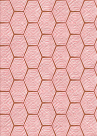 Machine Washable Transitional Light Red Pink Rug, wshpat1432rd