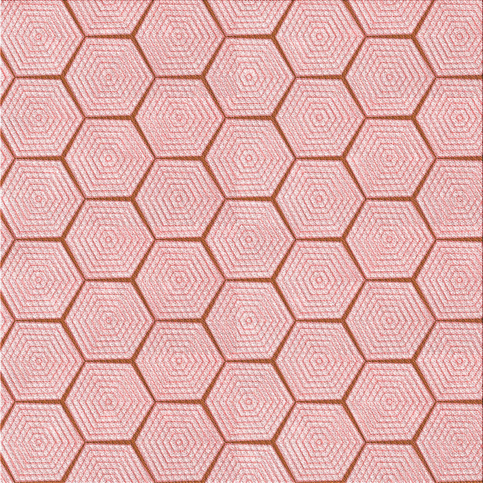 Round Patterned Light Red Pink Rug, pat1432rd
