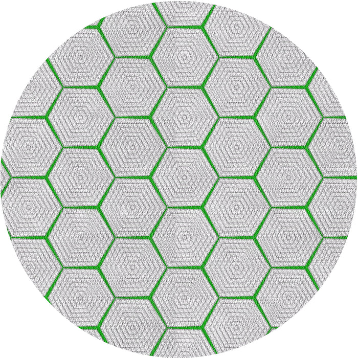 Sideview of Patterned Light Rose Green Novelty Rug, pat1432