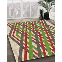 Patterned Sienna Brown Rug, pat1433brn