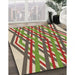 Patterned Sienna Brown Rug in Family Room, pat1433brn