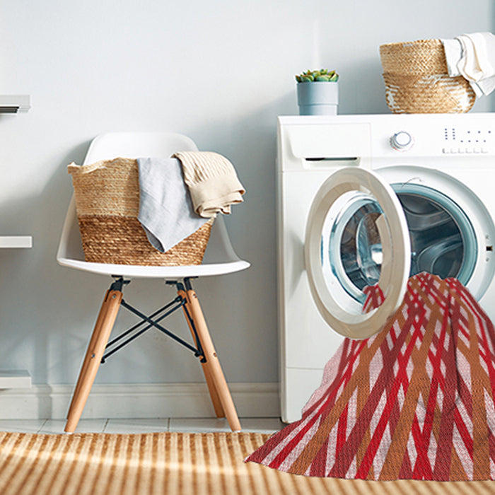 Machine Washable Transitional Light Salmon Pink Rug in a Washing Machine, wshpat1433rd