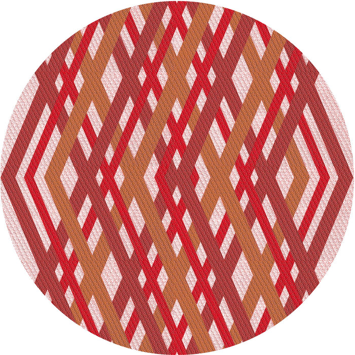 Square Patterned Light Salmon Pink Rug, pat1433rd