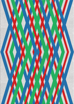 Patterned Blue Green Novelty Rug, pat1433