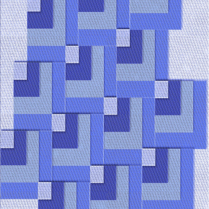 Patterned Blue Rug, pat1434blu