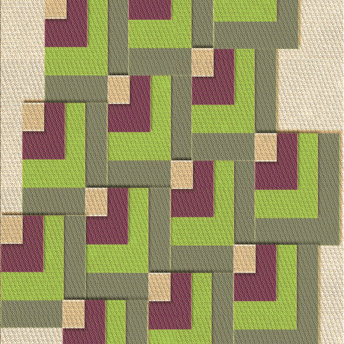 Machine Washable Transitional Green Rug, wshpat1434brn