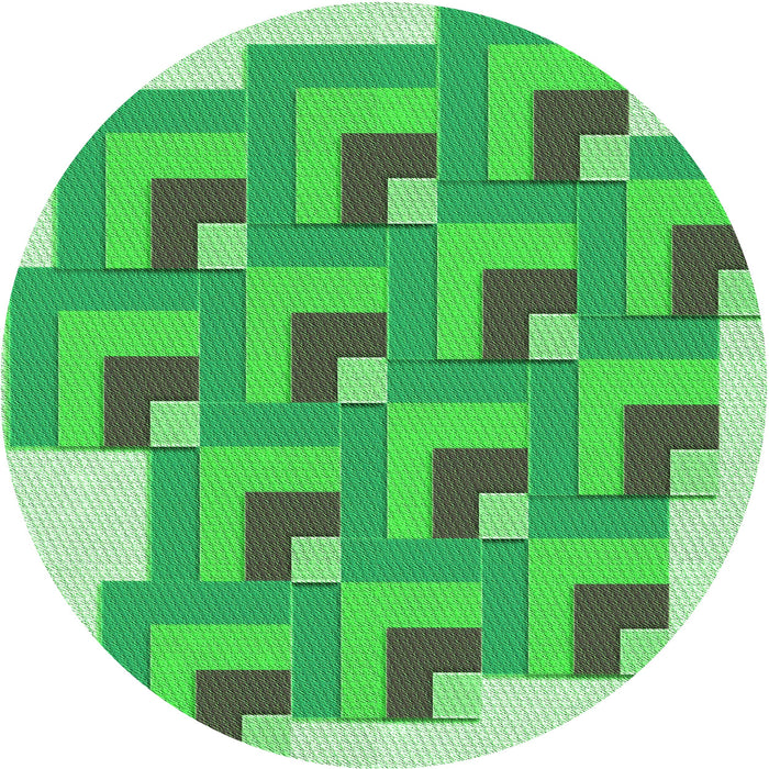 Square Machine Washable Transitional Green Rug in a Living Room, wshpat1434grn