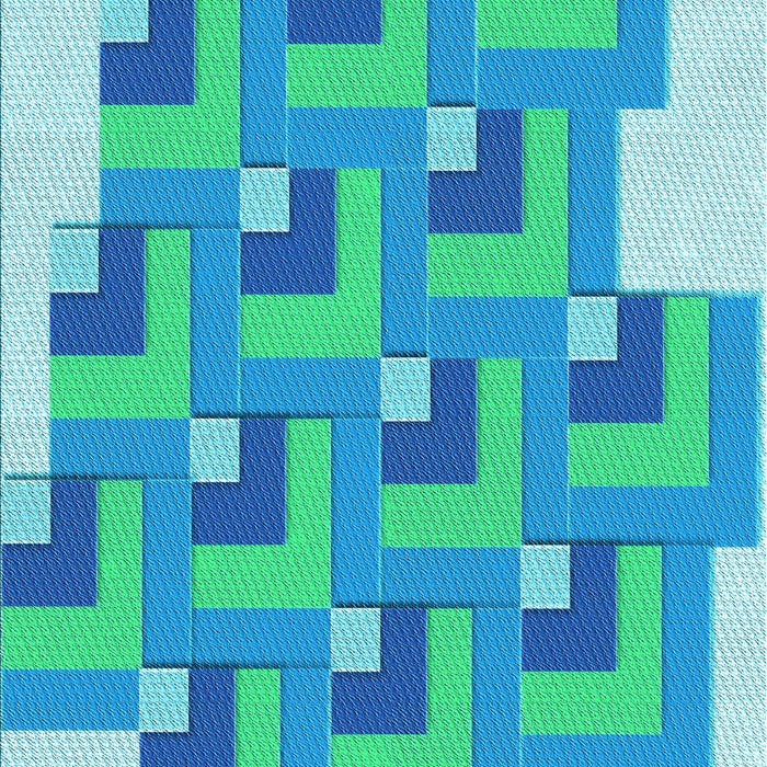 Machine Washable Transitional Blue Rug, wshpat1434lblu