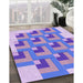 Machine Washable Transitional Mauve Purple Rug in a Family Room, wshpat1434pur