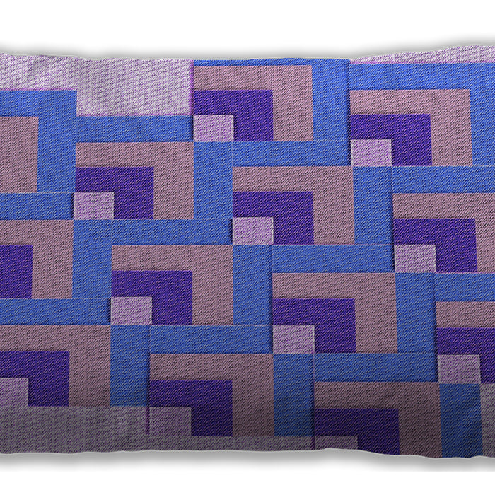 Patterned Rectangular Mauve Purple Lumbar Throw Pillow, 13 inch by 19 inch, lbpat1434pur